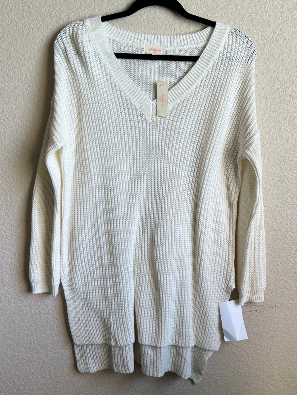 Ambiance V-Neck Tunik Pull Over Sweater